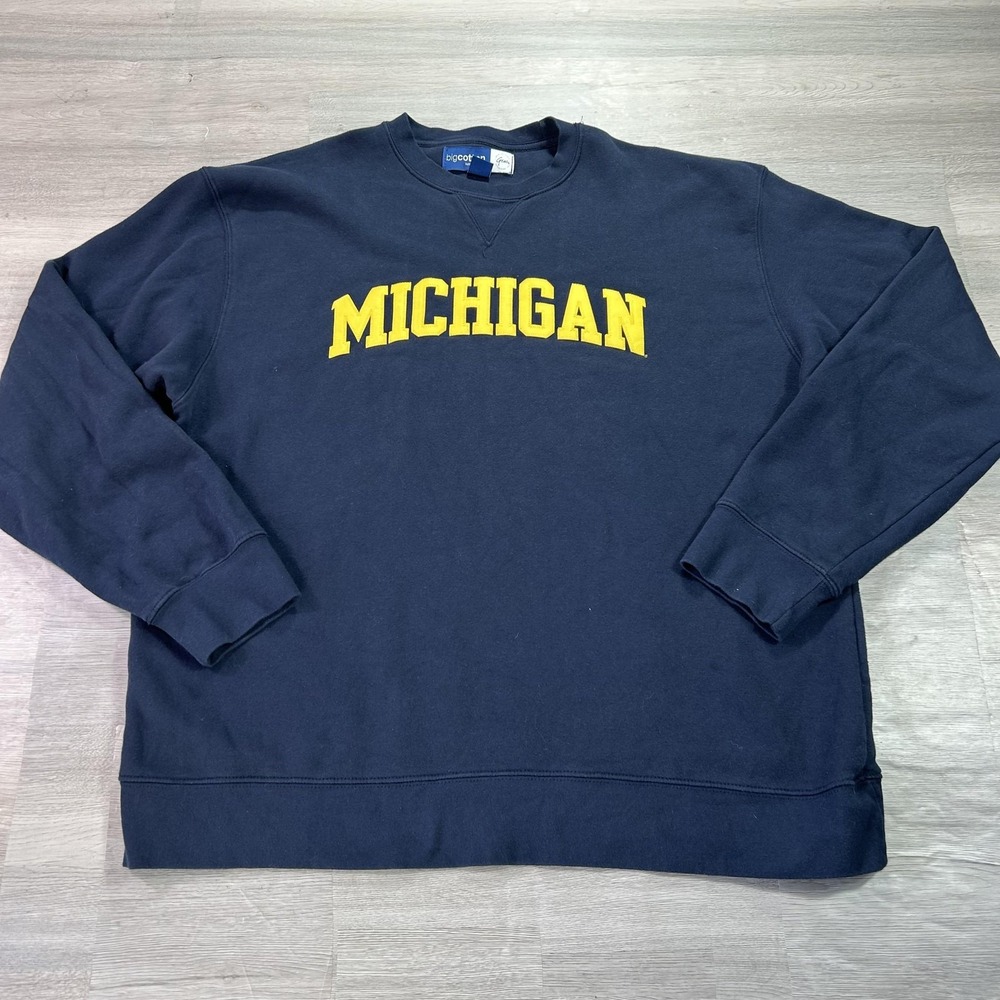 Michigan Wolverines‎ Sweatshirt Mens 2XL Blue NCAA Basketball Gear For Sports